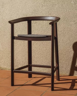 Стул Erice из алюминия и коричневого верёвочного шнура 59X53X90 CM 3