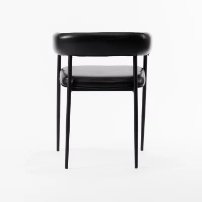 Стул Манчестер черная экокожа ножки металл черный 57X57X75 CM 5