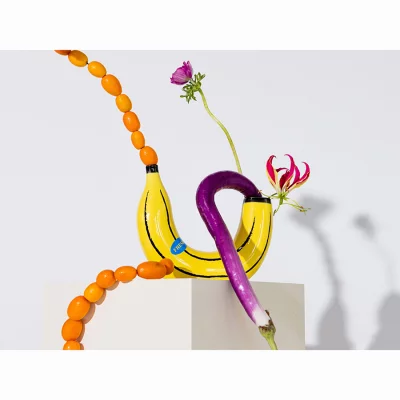 Ваза для цветов banana, 19 см, желтая 9