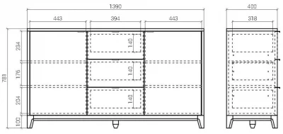 Комод Case 139X40X78 CM 7