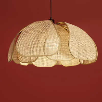 Подвесной светильник Cocoon черный, ротанг 10
