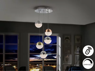 Подвесной светильник Sphere 5L LED разноцветный 33X90 CM 4