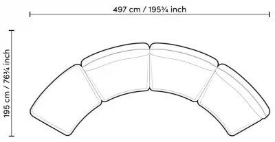 Модуль дивана оттоманка Grand Avenue 145X100X43 CM 17