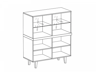 Шкаф Kristal 97X44X117 CM 3