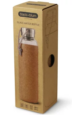 Бутылка для воды стеклянная 600 ml светло-коричневая 4