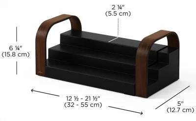 Полка для специй трехъярусная раздвижная Bellwood 32-61X13X16 CM 11