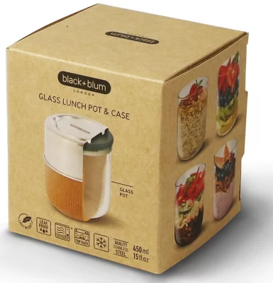 Ланч-бокс Glass lunch bowl 450 ml светло-коричневый 4