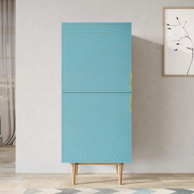 Вертикальный комод Line 60X45X140 CM blue 4