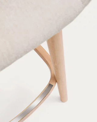 Стул Konna из бежевой ткани и массива ясеня в светлом исполнении 65 CM 5