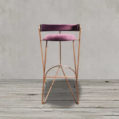 Стул барный Loop 53X58X94 CM пурпурный 5
