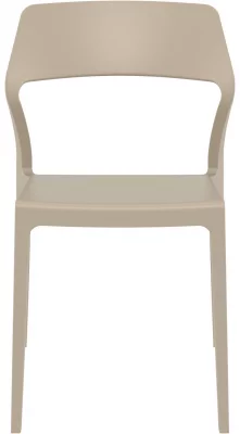 Стул пластиковый Snow 52X56X83 CM бежевый 4