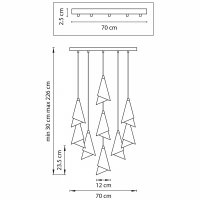 Подвесная люстра Cone 70X70X100 CM 5