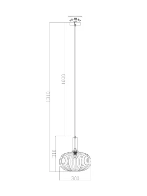Подвесной светильник Zelma 30X131 CM 4