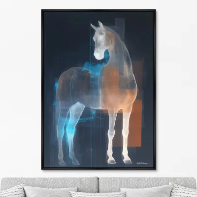 Постер на холсте Horses in a color glow 75X105 CM 6