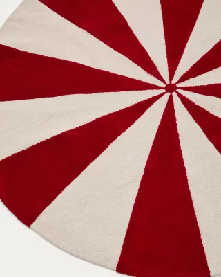 Хлопковый ковер Wirla бежево-красный 100X100 CM 5