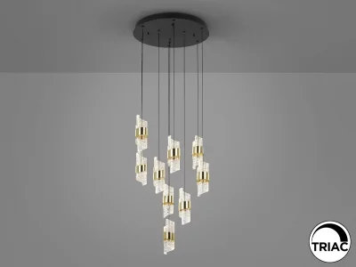 Люстра Iliada 9L черно-золотая D50 53 CM 4