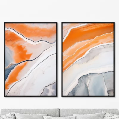 Набор из двух постеров на холсте Salt lakes 75X105 / 75X105 CM 8