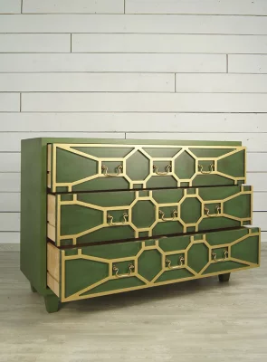 Зеленый комод Emerald 111X43X78 CM 7