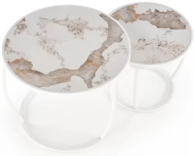 Комплект из двух столиков Ines 62X62X50 / 47X47X43 CM 4