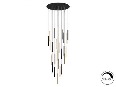 Подвесной светильник Varas 25L черный/золотой 90X90X300 CM 3