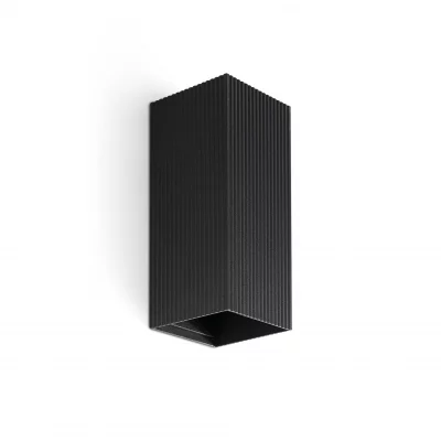 Настенный светильник LUNE квадратный черный с рифлением 2xGU10 6.5X8X15.5 CM 4
