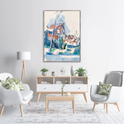 Постер Church at Montigny-sur-Loing 75X105 CM 3