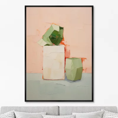 Постер на холсте Cubic flowers 75X105 CM 6