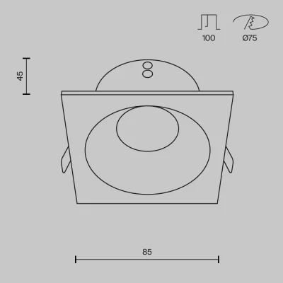 Встраиваемый светильник Зум 8.5X8.5X4.5 CM 7