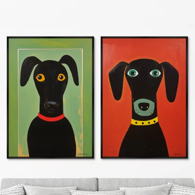 Набор из двух постеров на холсте Dog 75X105 / 75X105 CM 8