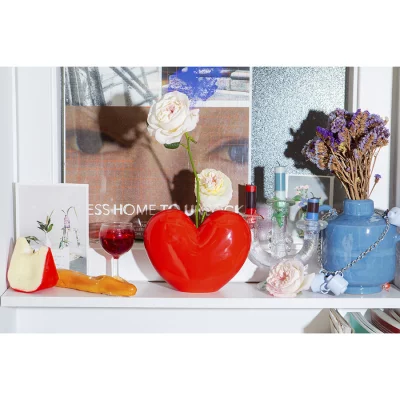 Ваза для цветов love, 15,5 см, красная 8