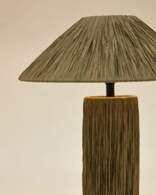 Настольная лампа Samse из зеленой рафии 35X35X41 CM 5