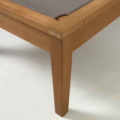 Шезлонг из эвкалипта Caterin 200X70X37-94 CM бежевый 6