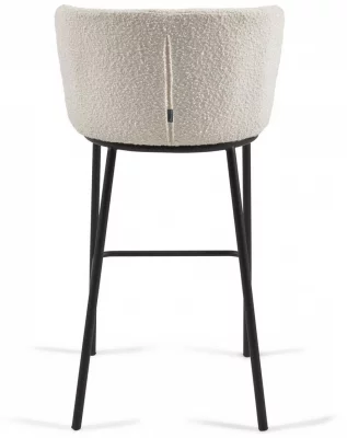 Барный стул Ciselia 54X48X102 CM белая ткань букле 5
