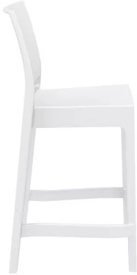 Стул пластиковый полубарный Maya 45X50X98 CM белый 5