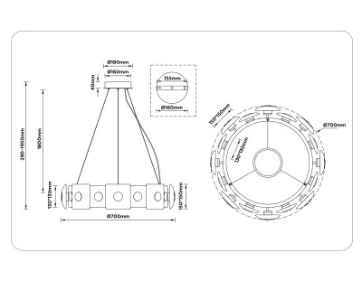 Подвесная люстра Ambrella Light LH31027 7