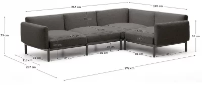 Садовый диван Sorells 292X208X73 CM 6