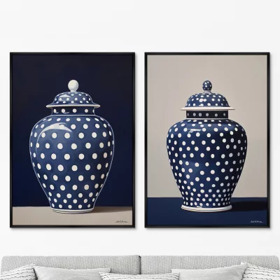 Диптих постеров на холсте Porcelain vase 75X105 / 75X105 CM 8