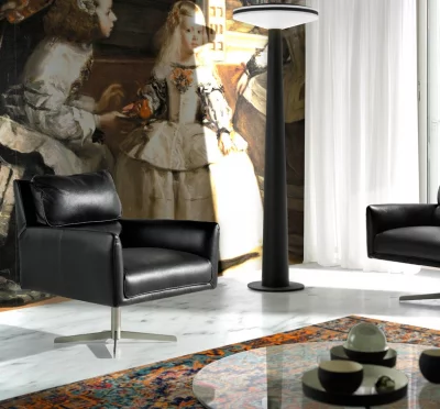 Кожаное поворотное кресло Incanto 75X83X87 CM 6