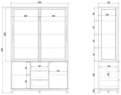 Буфет Case 139X50X210 CM 8