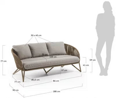 Диван Branzie 180X90X77 CM 8