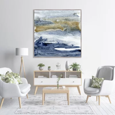 Репродукция на холсте Storm waves on the ocean 105X105 CM 3
