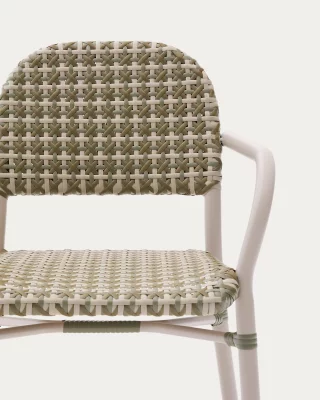 Штабелируемый стул Tuccia из алюминия и синтетического ротанга 60X57X84 CM 4