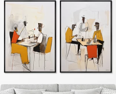 Набор из двух постеров на холсте Card players 75X105 / 75X105 CM 8