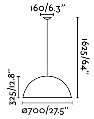 Подвесной светильник Magma 70X70X30 CM 3