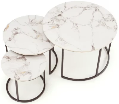 Комплект из трёх столиков Gilda 80X80X50 / 60X60X45 / 45X45X40 CM 4