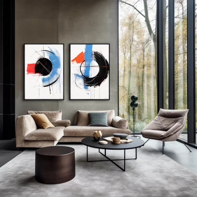 Набор из двух постеров на холсте Shape spectrum 75X105 / 75X105 CM 4