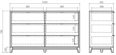 Комод Case 130X45X78 CM 6