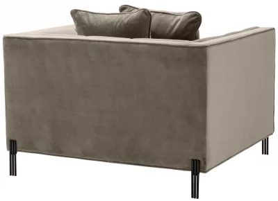 Кресло Sienna 104X95X68 CM серо-бежевый бархат 4