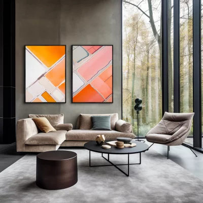 Набор из двух постеров на холсте Salt lakes 75X105 / 75X105 CM 4