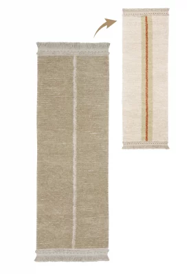 Хлопковая двусторонняя ковровая дорожка Duetto Sage 80X230 CM 9